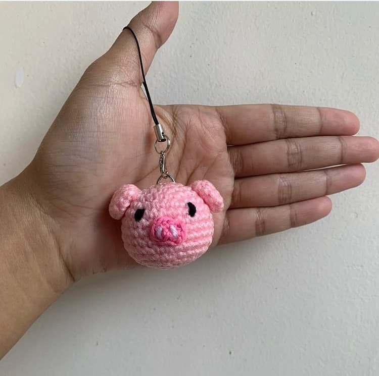 Piggy phone charm